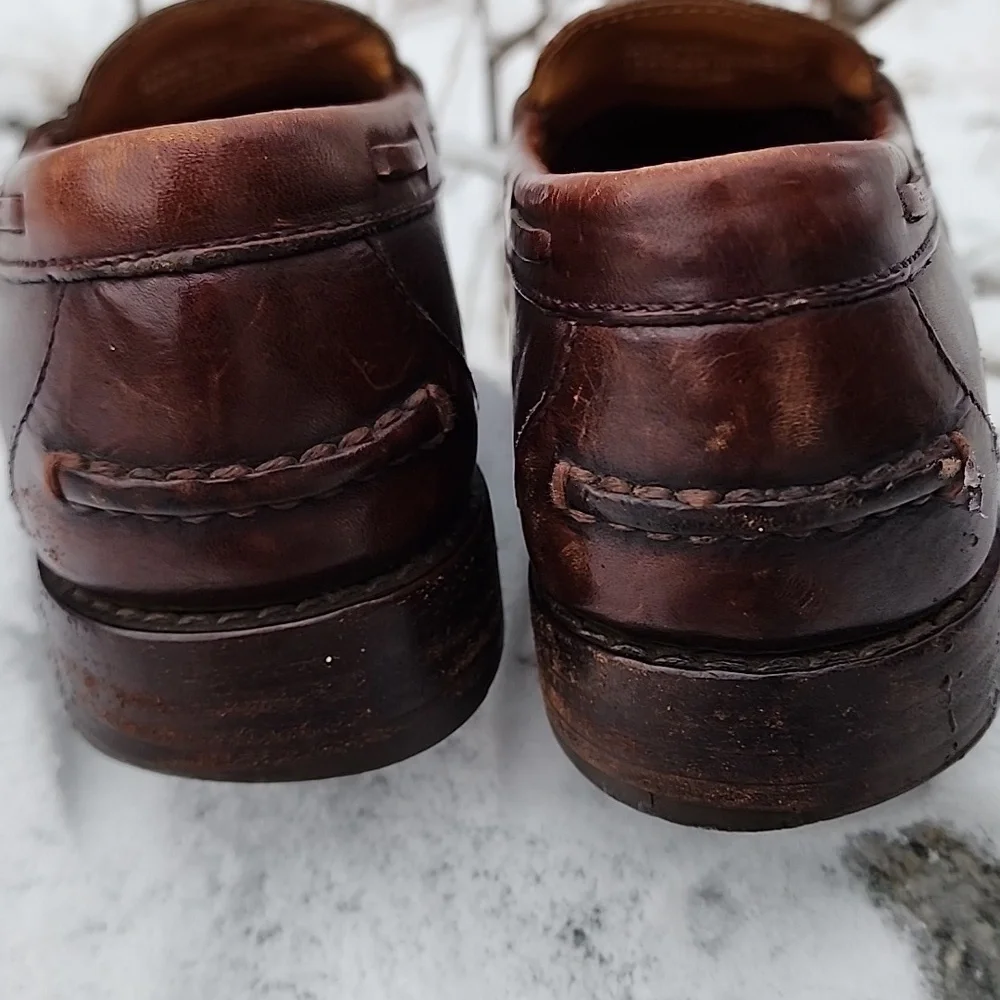 Polo Ralph Lauren Dark Brown Leather Tassel Loafers 8.5 D